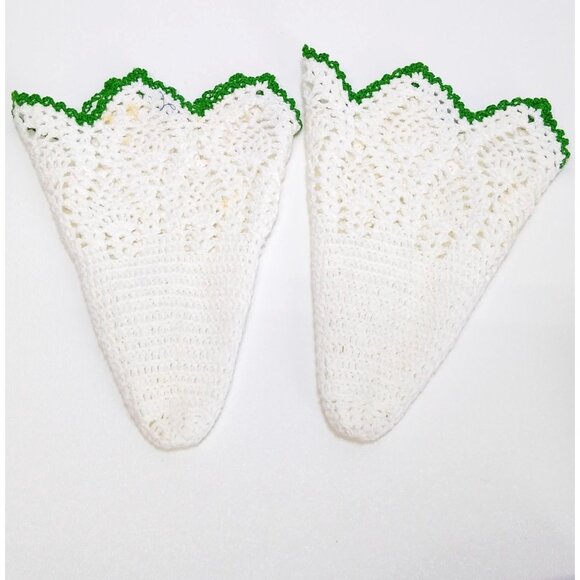 Christmas Napkin Cuffs Red Napkins Sequined Angel Embellishments Circa 1990s - Picture 3 of 6